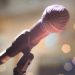 Closeup of microphone