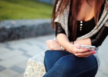Woman with smartphone
