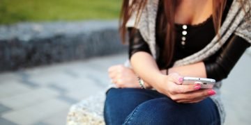Woman with smartphone