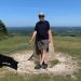 James Joughin and his dog Ringo on the South Downs, summer 2020