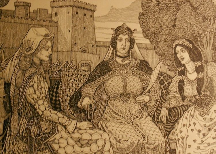Guinevere with Enid and Vivien