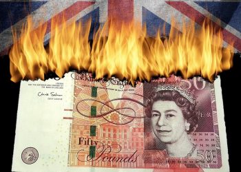 burning a fifty pound note