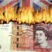 burning a fifty pound note