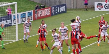 Women's football match