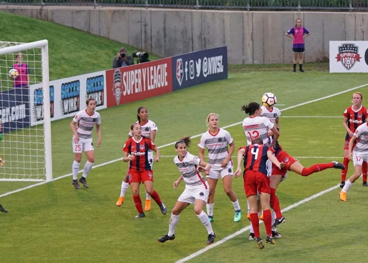 Women's football match
