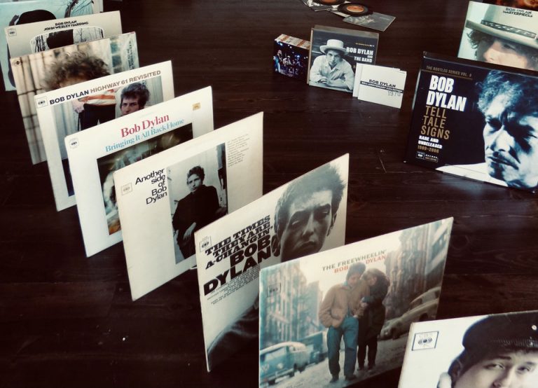 A collection of Bob Dylan albums