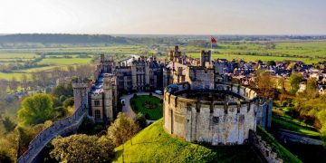 Arundel Castle aerial view
