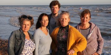 Photo of some of the South Coast Sirens, a group of concerned swimmers who are combatting pollution in the Sussex sea