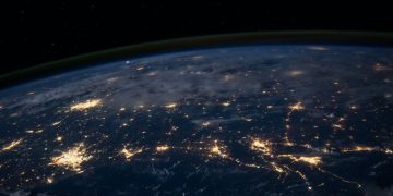 The Earth seen from space.