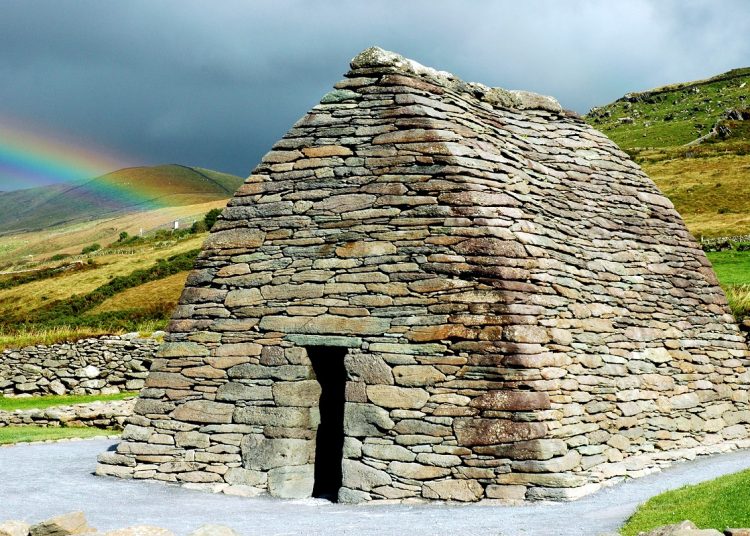 The 1,000-year-old Gallarus Oratory on the Dingle Peninsula.