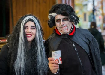 People dressed up for Halloween