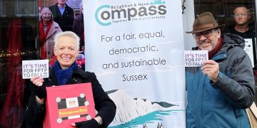 Brighton & Hove Compass group demonstrate in Hove