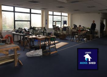 Temporary accommodation for the Men's Shed lent by Human Nature