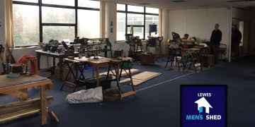 Temporary accommodation for the Men's Shed lent by Human Nature