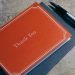 Thank you card with pen