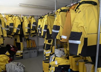 RNLI kit room at Newhaven