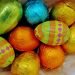 Easter eggs in a huddle