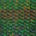 Artwork in greens and brown called Tightrope by Elias Sime.