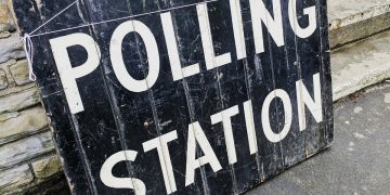 Polling Station sign
