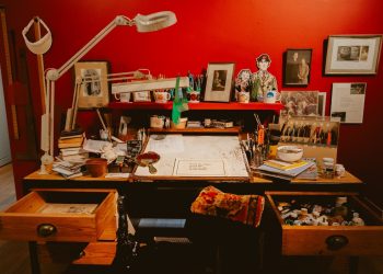 Raymond Briggs's desk