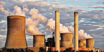 Waste heat from a power plant.