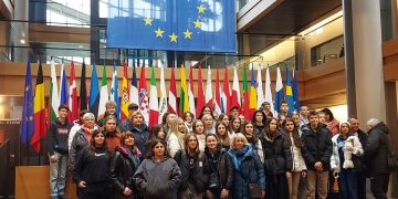 school party in the European Parliament Strasbourg