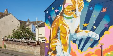 One of the many murals painted in Newhaven for the Look Again Festival