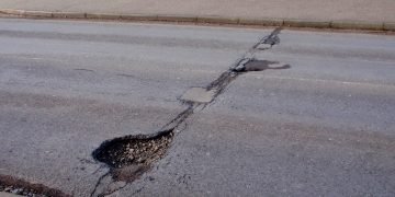 A typical Sussex pothole. Photo Ginny Smith