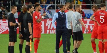 Gareth Southgate at FIFA World Cup 2018, Colombia vs. England