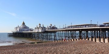 Eastbourne pier and beach