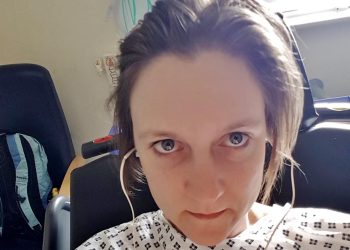Ness waiting for her operation. Photo by the author.