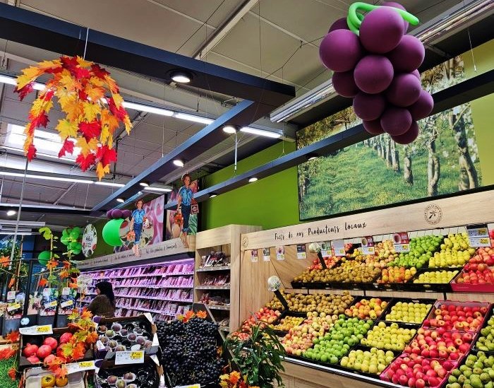 Local supermarket at vendange time