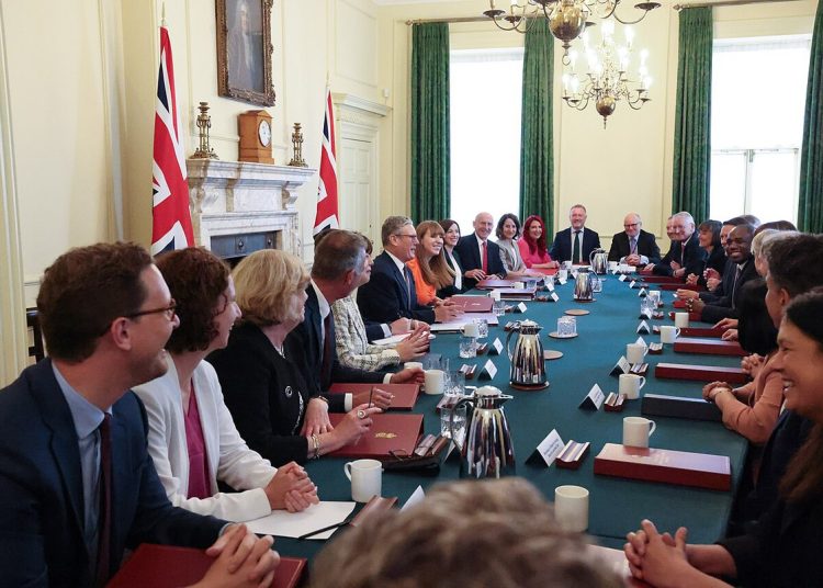 First cabinet meeting of Labour Government