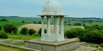 View across the Downs of the Chattri memorial, Brighton