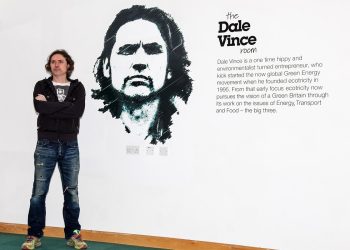 Dale Vince at the launch of the Green Britain Centre, Swaffham, 2023.