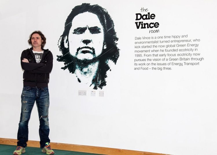 Dale Vince at the launch of the Green Britain Centre, Swaffham, 2023.