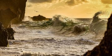 Stormy seas on the Curacao coast