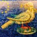 mosaic of bird of peace and EU symbol