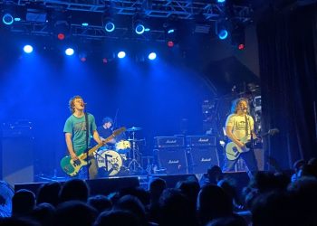 Photo of The Chats on stage at the Electric Ballroom