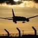 Plane landing at Heathrow