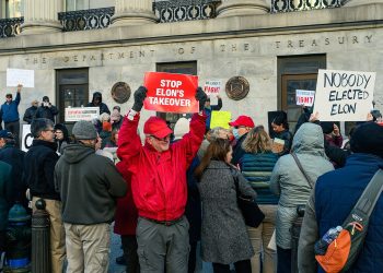 Demonstration against Elon Musk