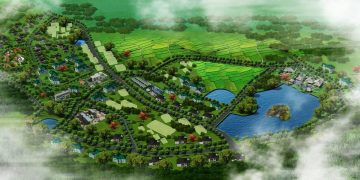 aerial view of rural planning
