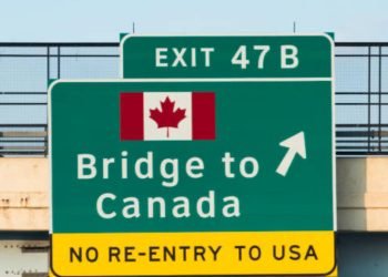 Canadian Border sign