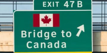 Canadian Border sign