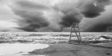 A stormy sea