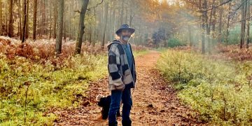 The author in a forest