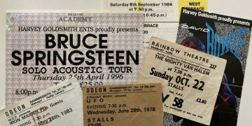 Collection of concert tickets