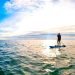 Jamie on his paddle board at sea.