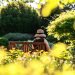 someone relaxing in their garden