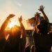 the golden hour at a festival